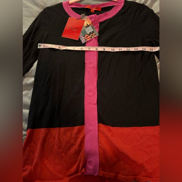 Narciso Rodriguez for Design Nation Color Block Cardigan XS NWT - Picture 4 of 9